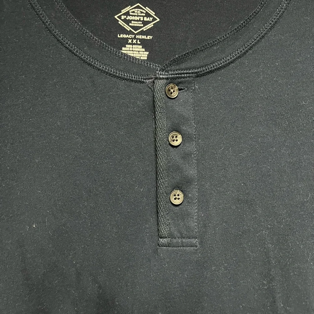 St. John's Bay Blue Long Sleeve Tee - Picture 5 of 7